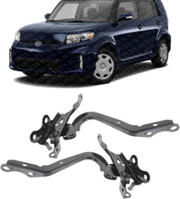 Set of 2 Front Hood Hinge Assembly Steel Left Driver & Right Passenger Side Direct Replacement Compatible with 2008-2015 Scion xB SC1236103 SC1236102 5341012580 5342012570