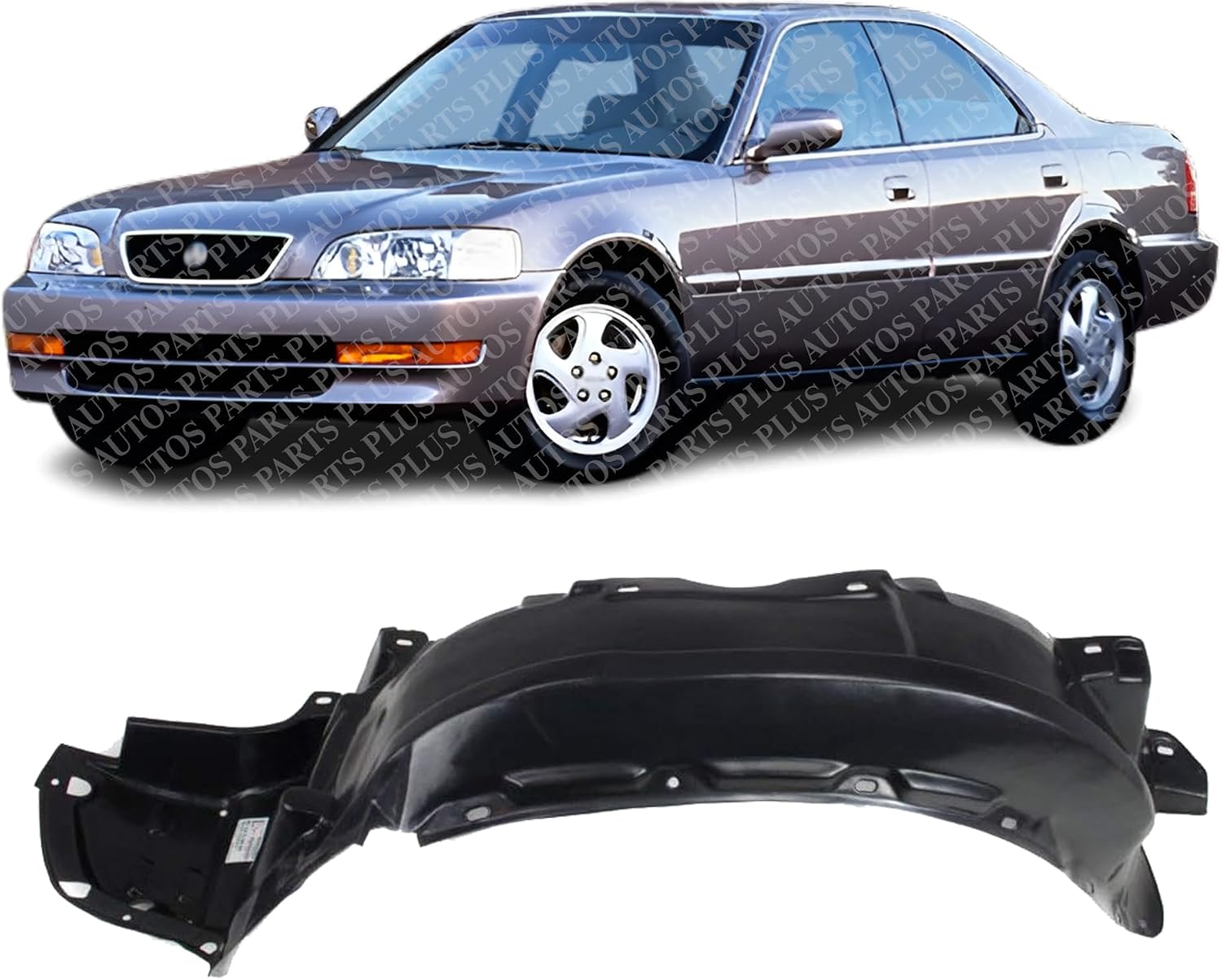Front Fender Liner Left Driver Side Direct Replacement Compatible With 1995-1998 Acura TL AC1248115 74151SW5010