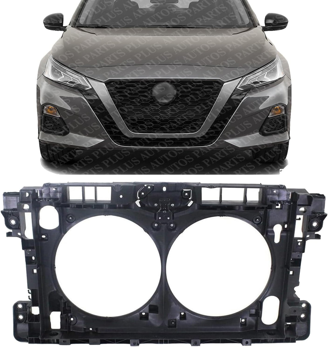 Front Radiator Support Plastic With Steel Direct Replacement Compatible With 2013-2018 Nissan Altima / 2016-2023 Maxima NI1225207 625003TA0B