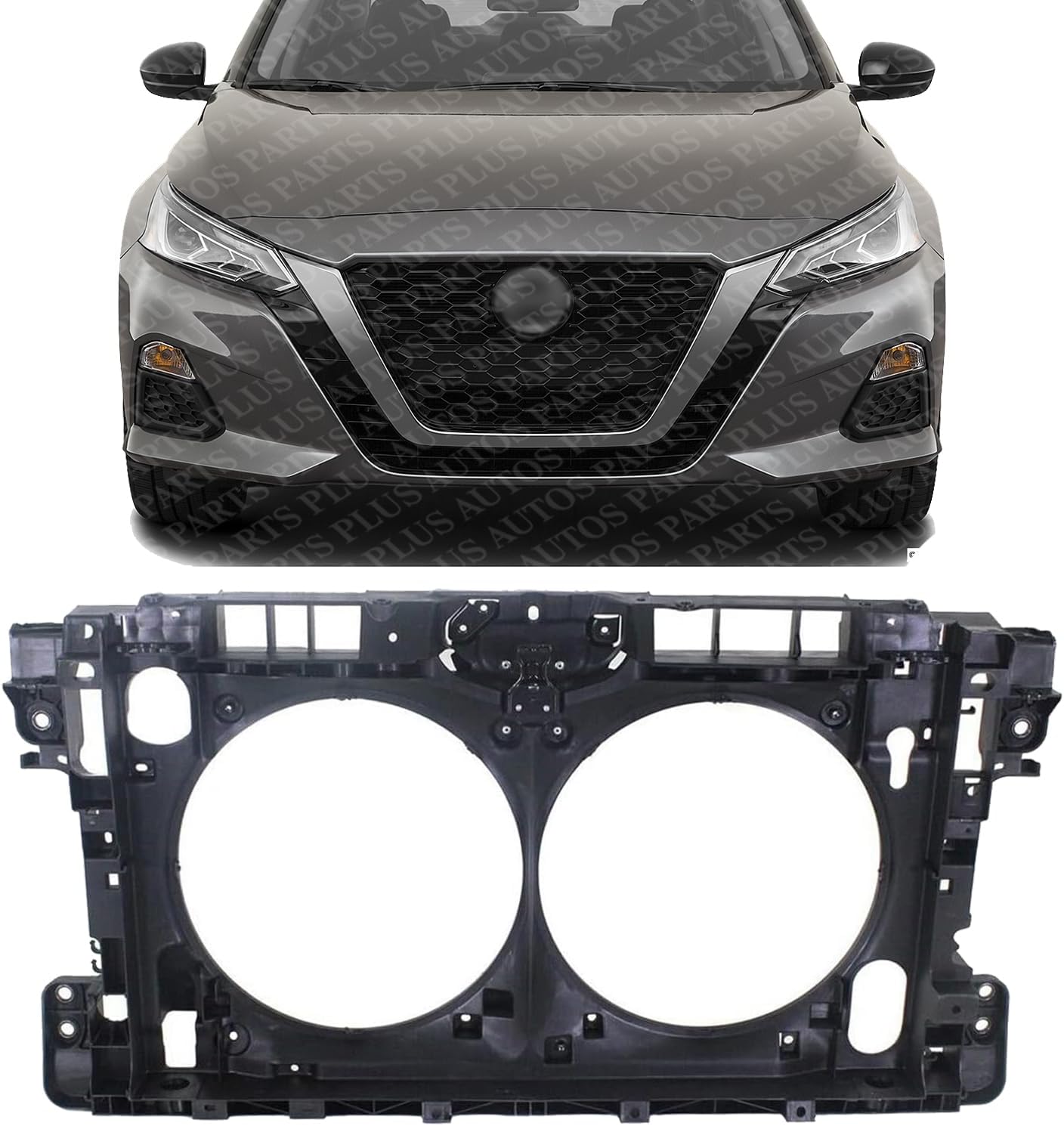 Front Radiator Support Plastic With Steel Direct Replacement Compatible With 2013-2018 Nissan Altima / 2016-2023 Maxima NI1225207 625003TA0B