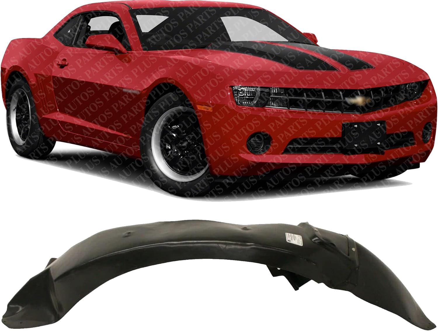 Front Fender Liner Right Passenger Side Direct Replacement Compatible With 2010-2013 Chevrolet Camaro SS GM1249212 22863724