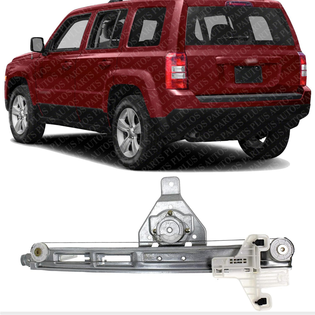 Rear Window Regulator Glass Left Driver Side Direct Replacement Compatible With 2007-2017 Jeep Patriot 68002893AA