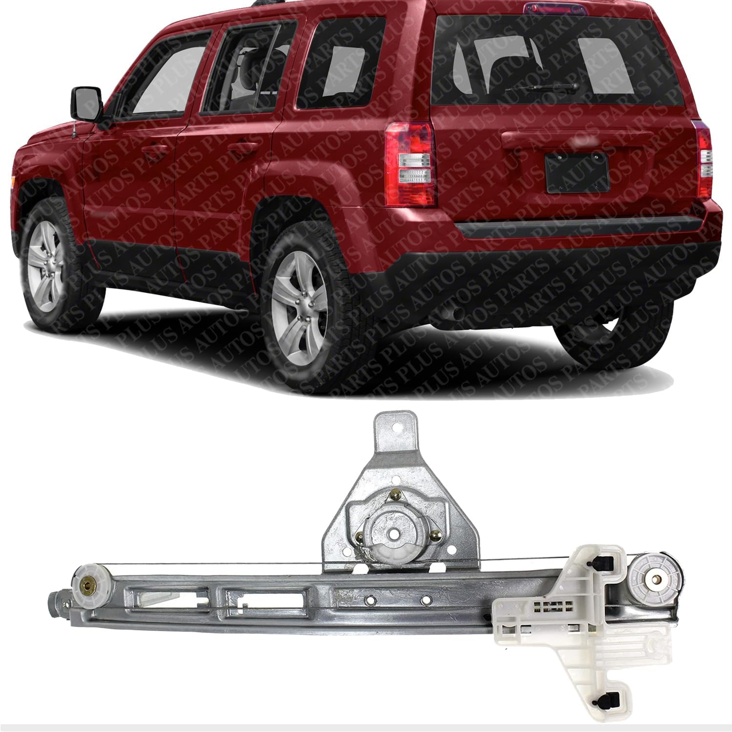Rear Window Regulator Glass Left Driver Side Direct Replacement Compatible With 2007-2017 Jeep Patriot 68002893AA