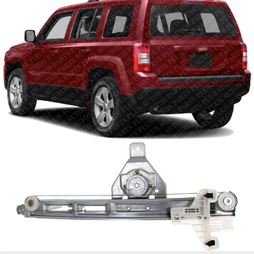 Rear Window Regulator Glass Left Driver Side Direct Replacement Compatible With 2007-2017 Jeep Patriot 68002893AA