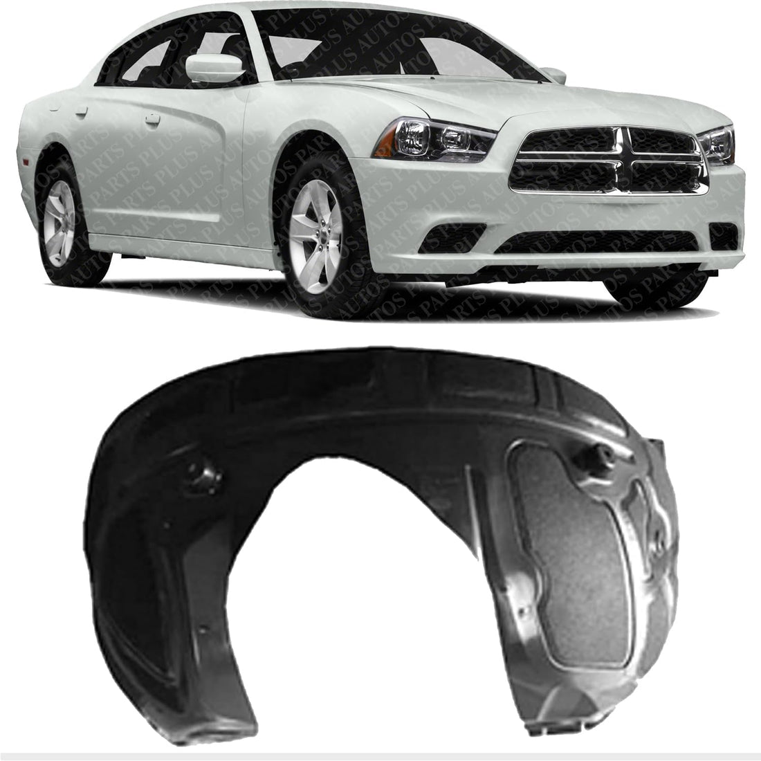 Front Fender Liner Right Passenger Side Direct Replacement Compatible With 2011-2014 Dodge Charger CH1249154 68083028AH-PFM