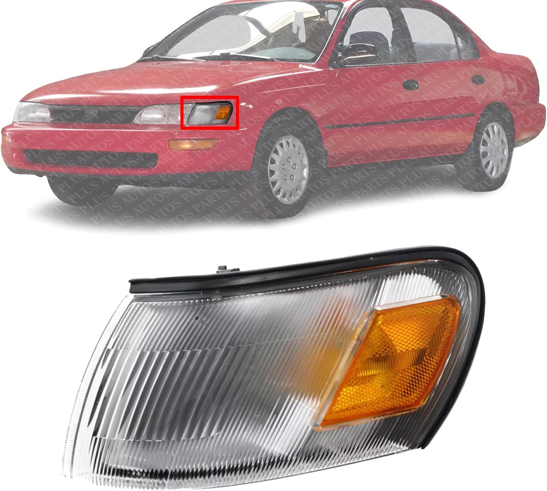 Front Corner Light Assembly Left Driver Side Direct Replacement Compatible With 1993-1997 Toyota Corolla TO2550106 8162012600