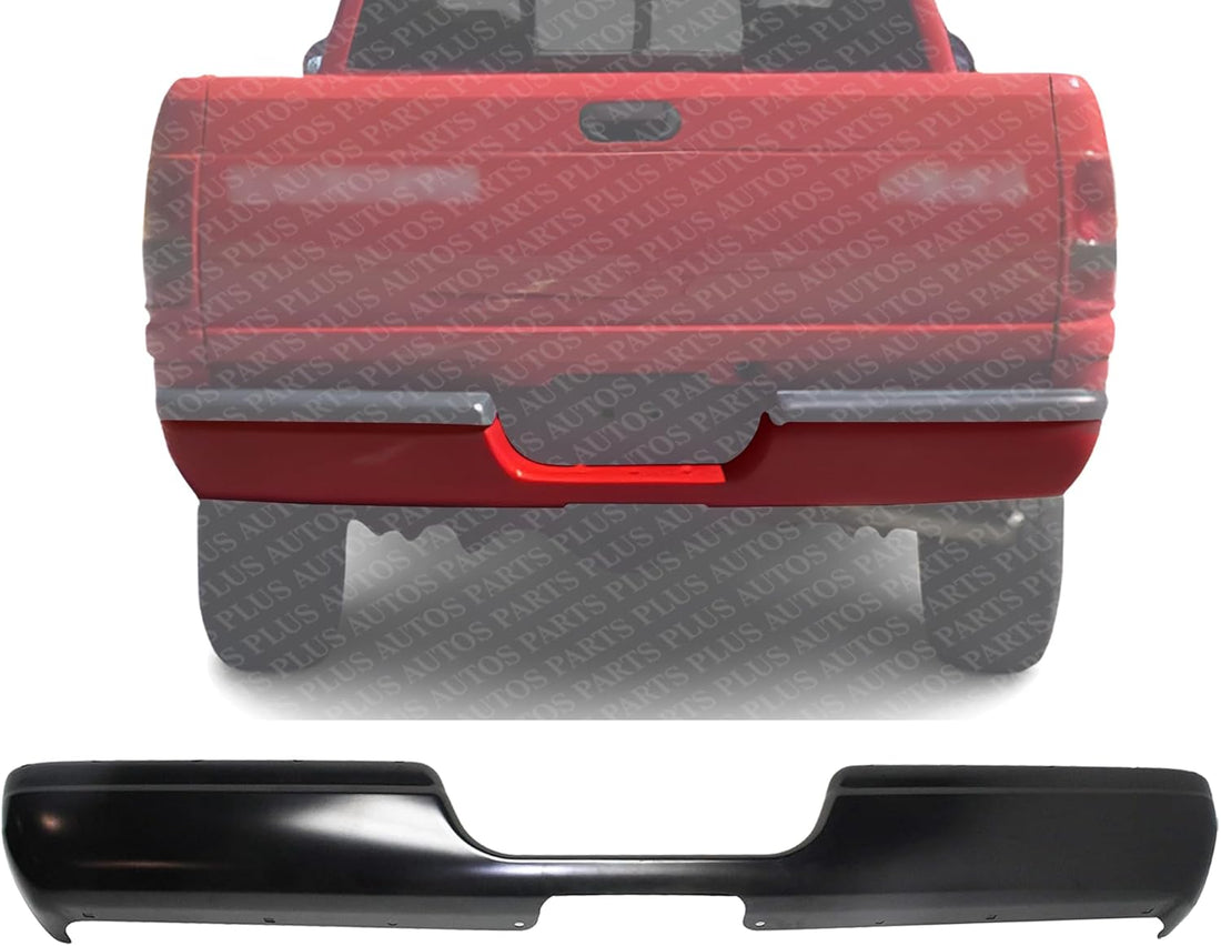 Step Bumper Face Bar Primed Steel With Pad Provision Direct Replacement Compatible With 1994-2001 Dodge Ram 1500/1994-2002 Ram 2500 3500 CH1102170 55234721