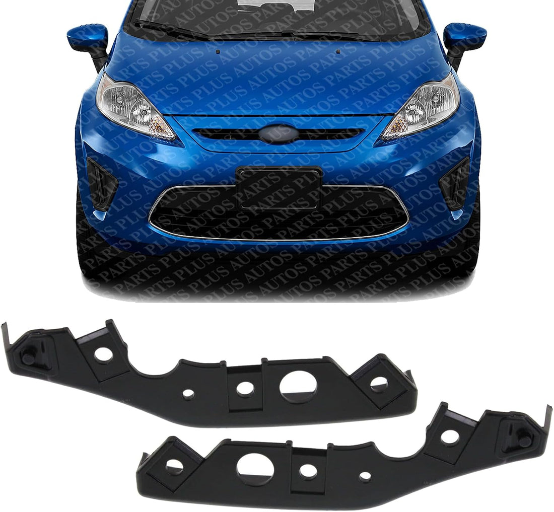 Set Of 2 Front Bumper Bracket Plastic Right Passenger & Left Driver Side Direct Replacement Compatible With 2011-2019 Ford Fiesta FO1043128 FO1042128 AE8Z17E856A AE8Z17E857A