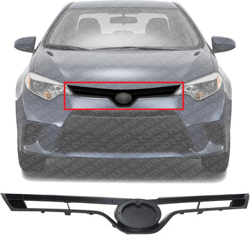 Front Grille Assembly Textured Shell And Insert Plastic Direct Replacement Compatible With 2014-2016 Toyota Corolla TO1200366 5310002560