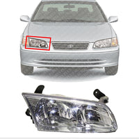 Front Head Light Assembly Right Passenger Side Direct Replacement Compatible With 2000-2001 Toyota Camry TO2503130 81110AA020