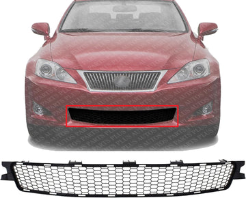 Front Bumper Lower Grille Primed Plastic Direct Replacement Compatible With 2009-2010 Lexus IS250 / IS350 LX1036105 5311353010