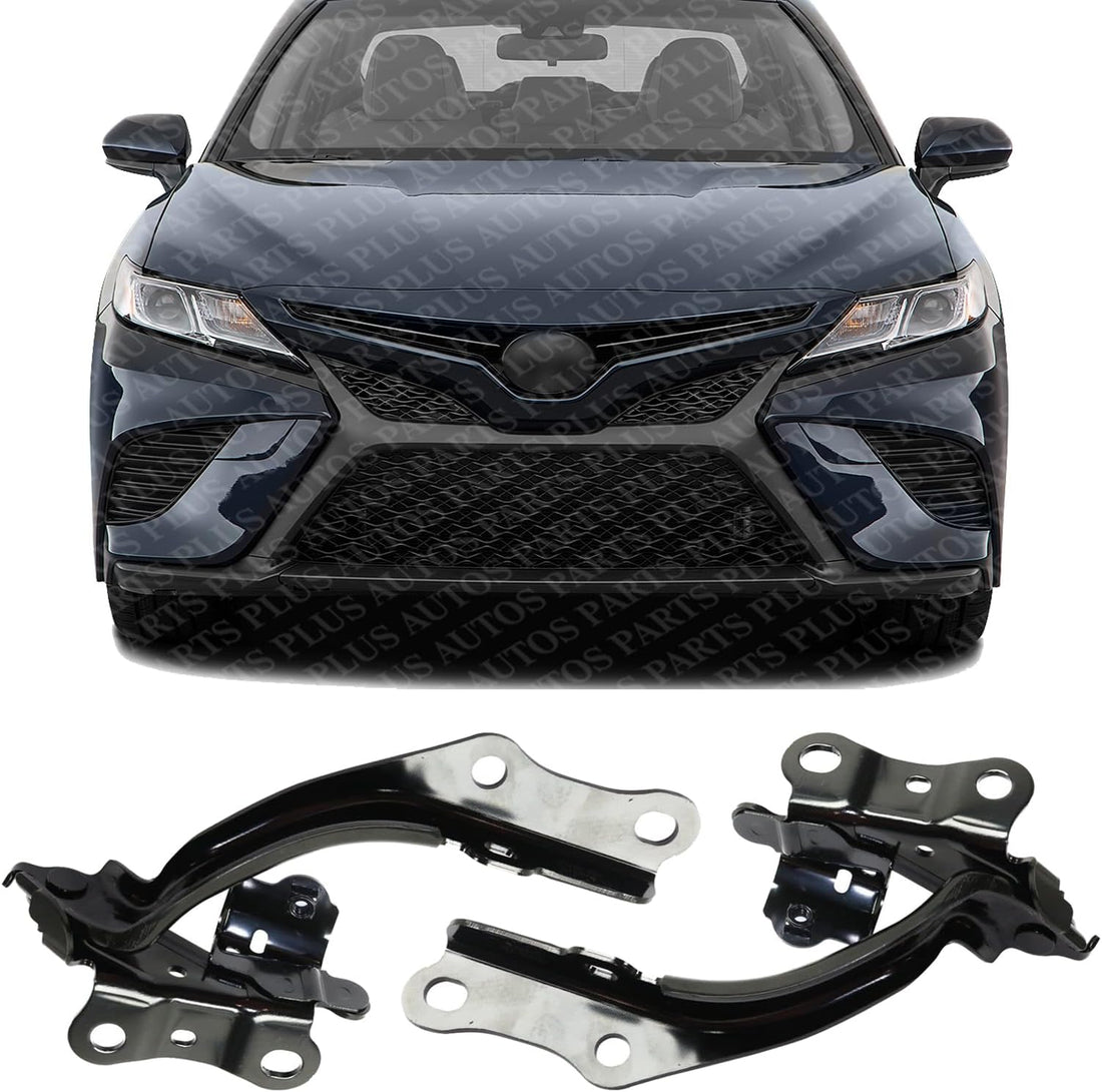 Set of 2 Front Hood Hinge Right Passenger & Left Driver Side Direct Replacement Compatible with 2018-2024 Toyota Camry TO1236243 TO1236244 5341006390 5342006390