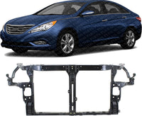 Front Radiator Support Plastic With Steel Direct Replacement Compatible With 2011-2014 Hyundai Sonata HY1225167 641013Q001