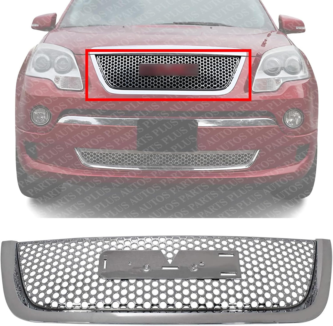 Front Grille Chrome Shell And Insert Direct Replacement Compatible With 2011-2012 GMC Acadia GM1200634 22785562