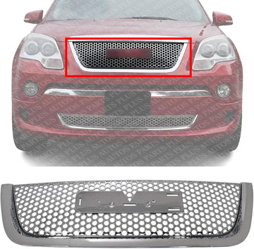 Front Grille Chrome Shell And Insert Direct Replacement Compatible With 2011-2012 GMC Acadia GM1200634 22785562
