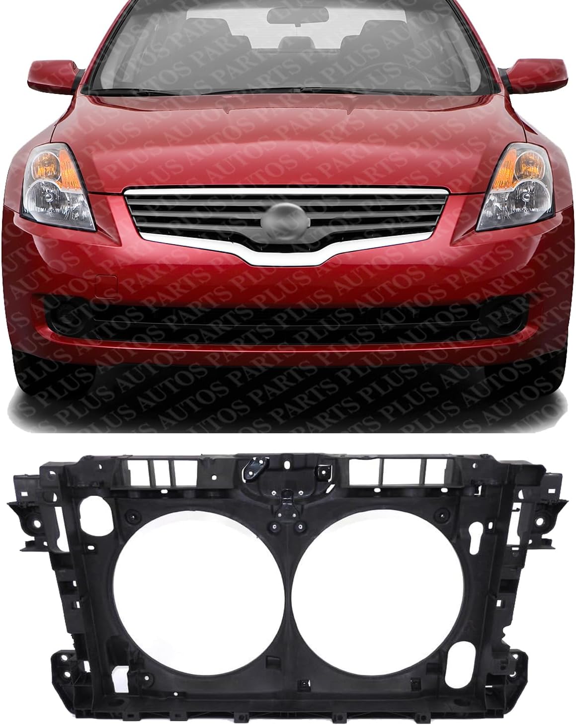 Front Radiator Support Plastic Direct Replacement Compatible With 2008-2009 Nissan Altima NI1225184 62500JB10A