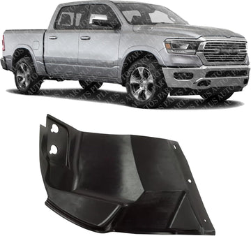 Front Section Fender Liner Left Driver Side Direct Replacement Compatible With 2019-2024 Ram 1500 CH1248206 68275907AB