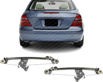 Set of 2 Rear Window Power Regulator Left Driver & Right Passenger Side Direct Replacement Compatible with 1996-2003 Mercedes Benz E-Class MB1551104 MB1550104 2107301646 2107301546