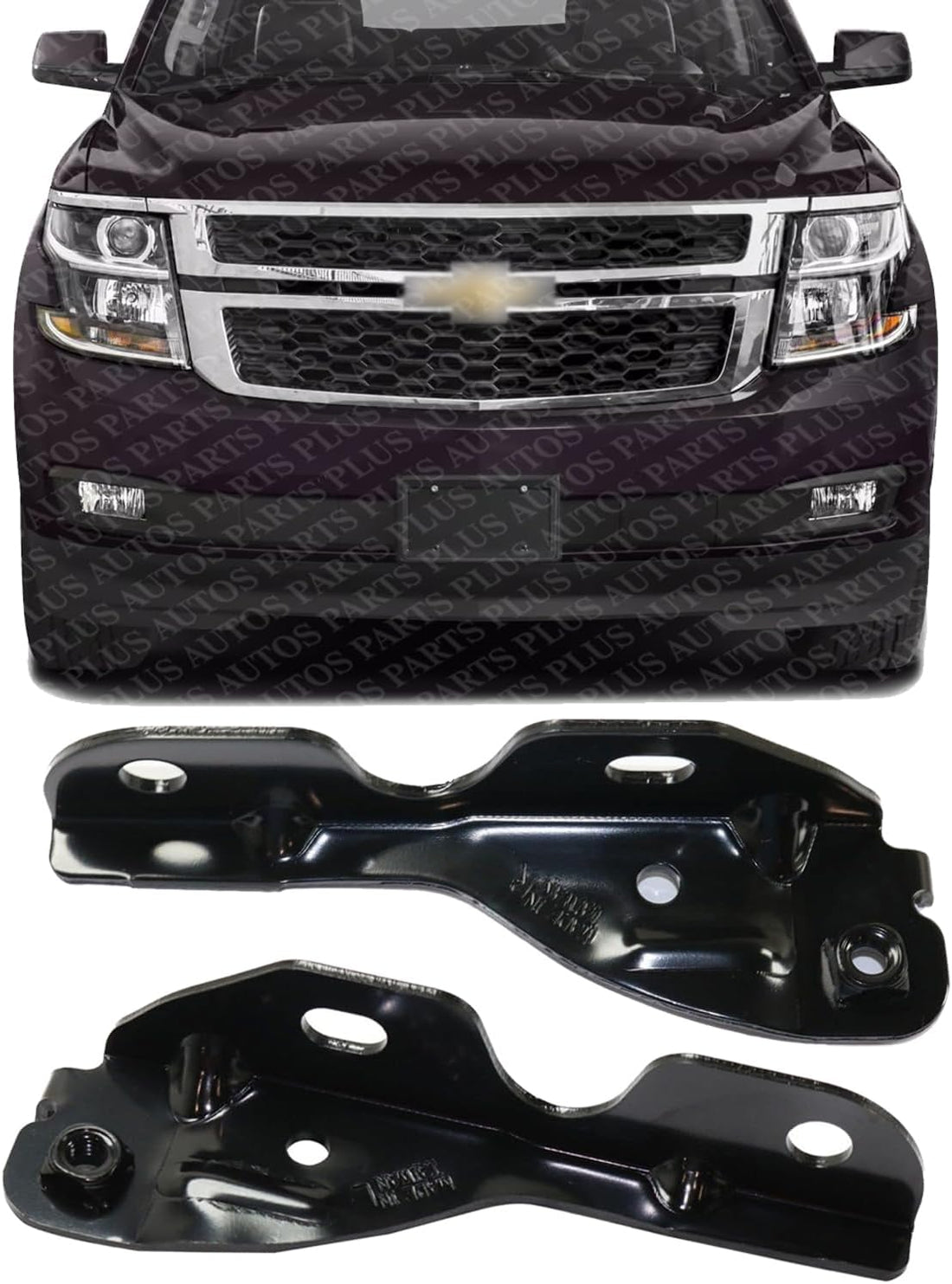 Set of 2 Front Hood Hinge Lower Steel Left Driver & Right Passenger Side Direct Replacement Compatible with 2015-2020 Chevrolet Suburban/Tahoe/Cadillac Escalade GM1236193