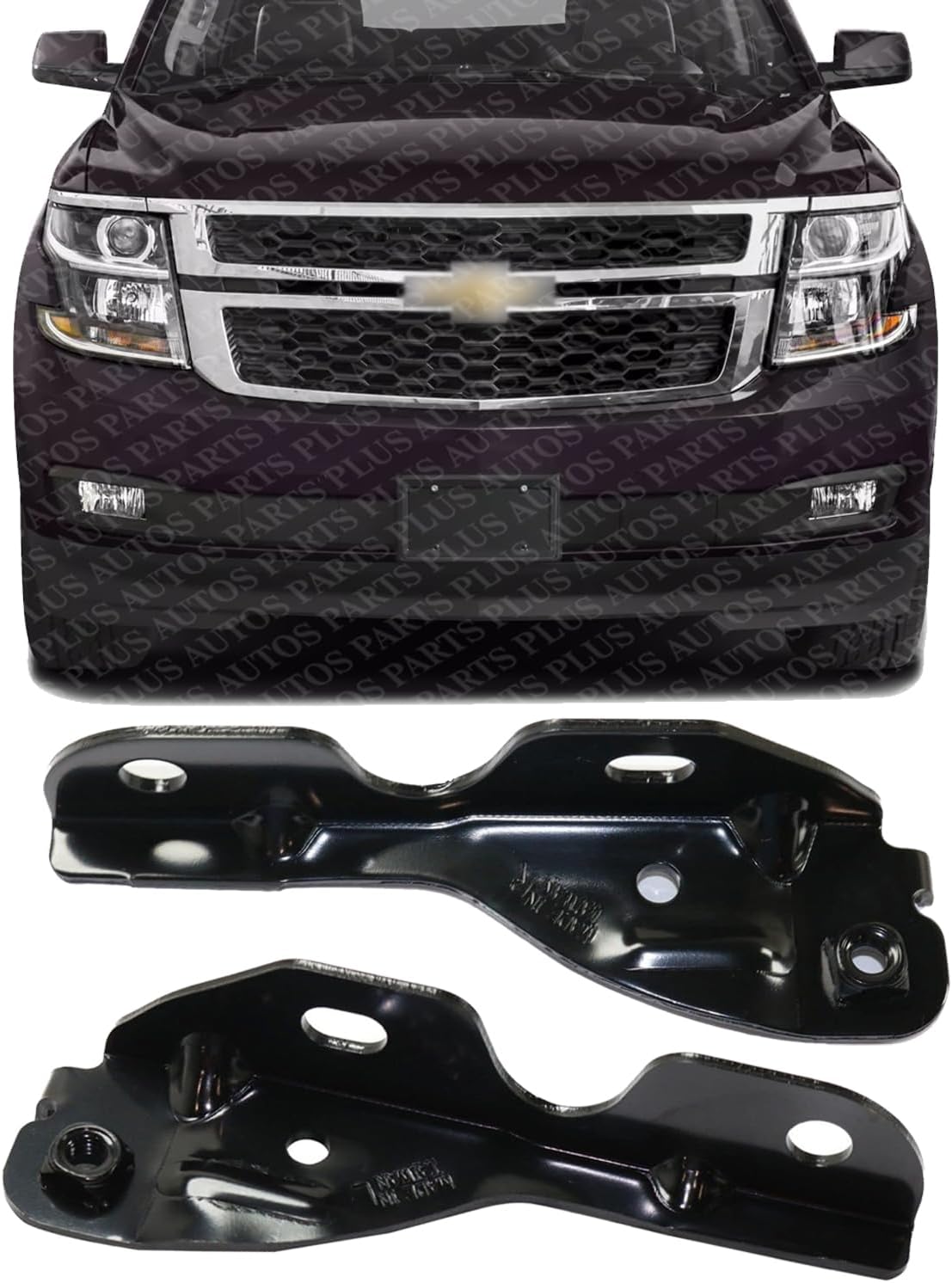 Set of 2 Front Hood Hinge Lower Steel Left Driver & Right Passenger Side Direct Replacement Compatible with 2015-2020 Chevrolet Suburban/Tahoe/Cadillac Escalade GM1236193