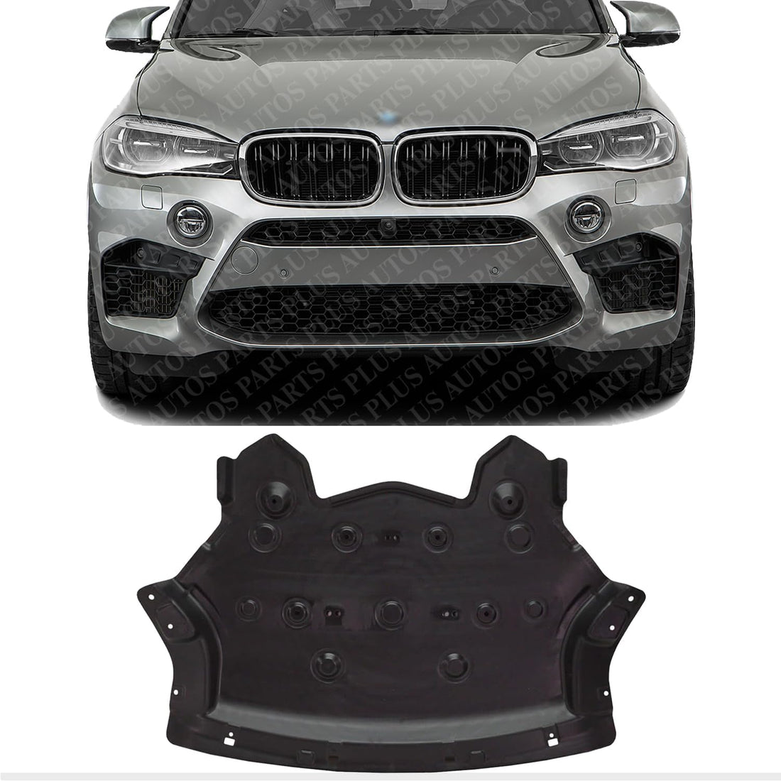 Front Engine Splash Shield Under Cover Direct Replacement Compatible with 2014-2018 BMW X5 / 2015-2018 X6 BM1228179 51757290659