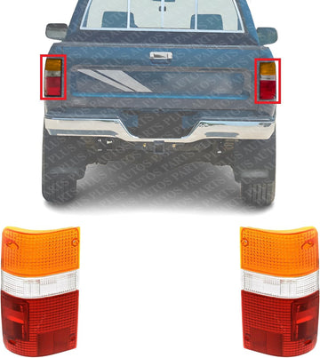 Set Of 2 Tail Light Lens Right Passenger & Left Driver Side Direct Replacement Compatible With 1989-1995 Toyota Pickup TO2808101 TO2809101 8156189166 8155189166