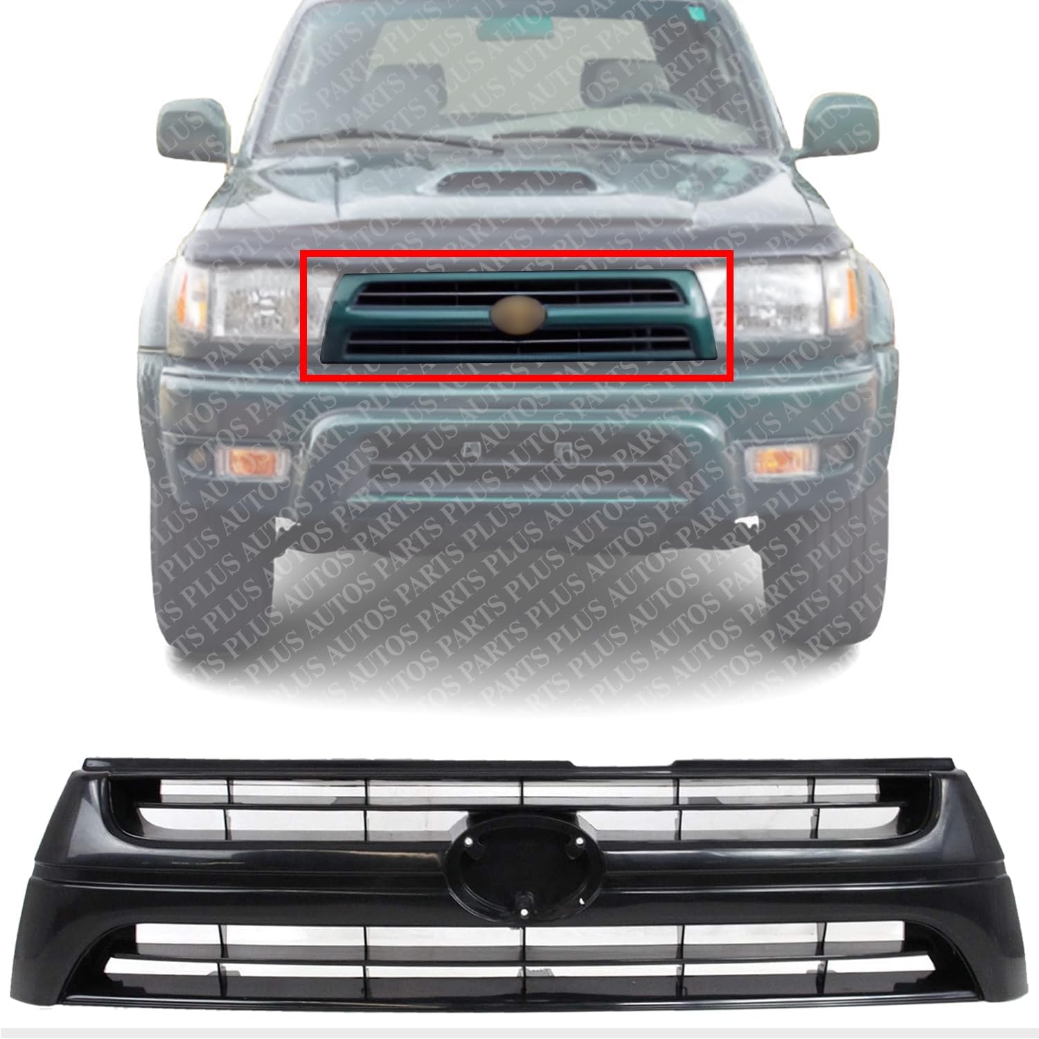 Front Grille Textured Black Shell And Insert Direct Replacement Compatible With 2001-2002 Toyota 4Runner TO1200240 5311135390C0