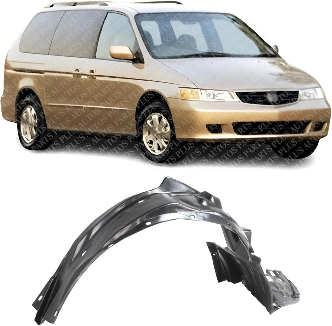 Front Fender Liner Right Passenger Side Direct Replacement Compatible with 1999-2004 Honda Odyssey HO1249111 74101S0XA00