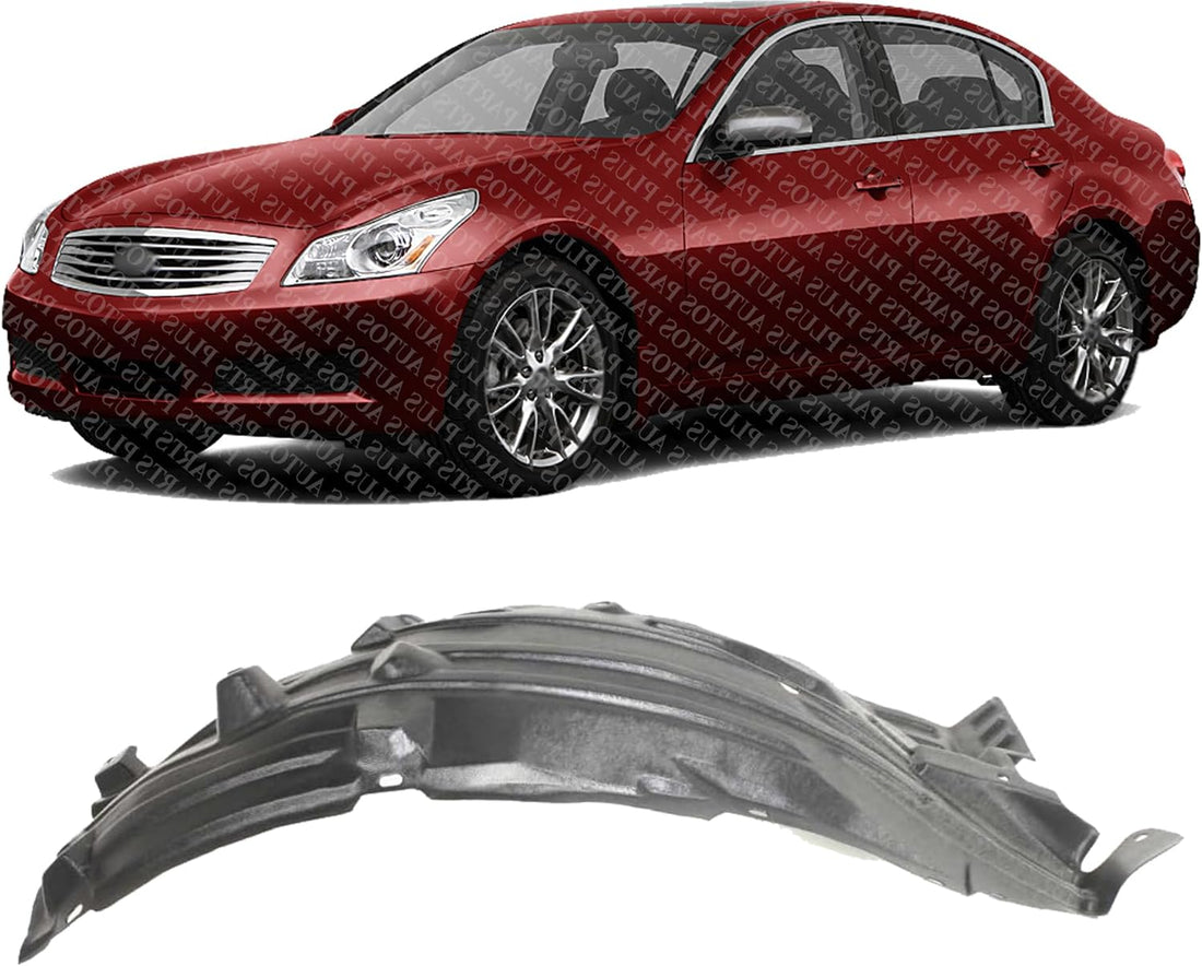 Front Fender Liner Rear Section Left Driver Side Direct Replacement Compatible With 2003-2007 Infiniti G35 IN1250105 63843AM800