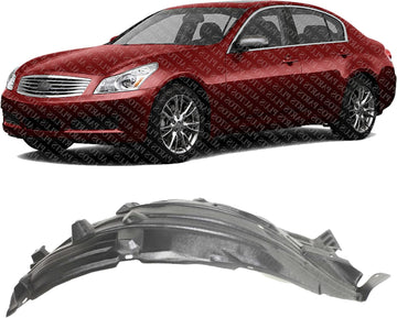 Front Fender Liner Rear Section Left Driver Side Direct Replacement Compatible With 2003-2007 Infiniti G35 IN1250105 63843AM800