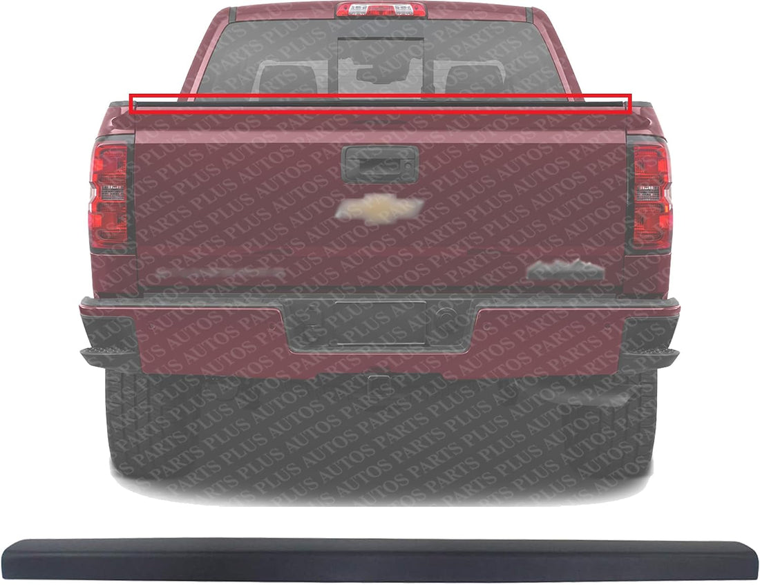 Tailgate Upper Molding Textured Plastic Direct Replacement Compatible with 2007-2014 Chevrolet Silverado/GMC Sierra 2500HD 3500HD GM1904105 25808206