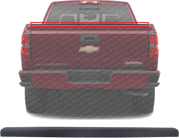 Tailgate Upper Molding Textured Plastic Direct Replacement Compatible with 2007-2014 Chevrolet Silverado/GMC Sierra 2500HD 3500HD GM1904105 25808206