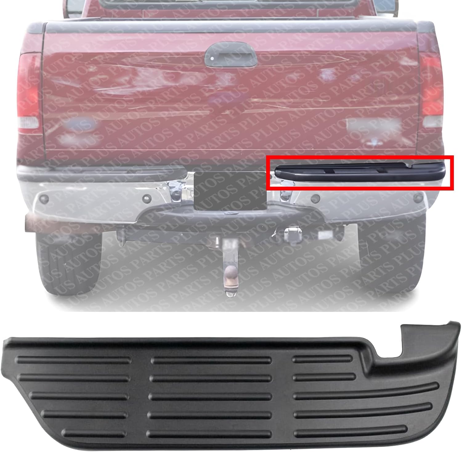 Rear Bumper Face Bar Step Pad Molding Plastic Right Passenger Side Direct Replacement Compatible With 1999-2007 Ford F-Series Super Duty FO1191114 F81Z17B807AB