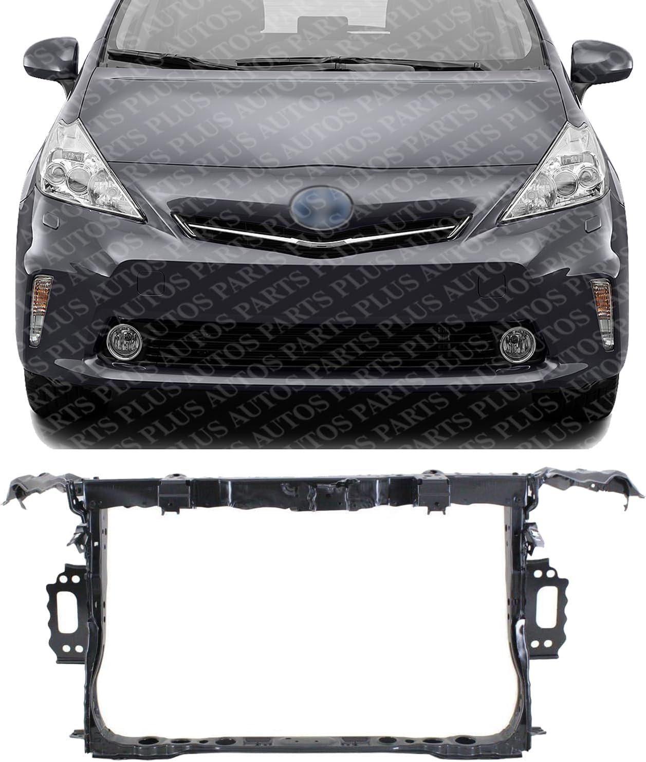 Front Radiator Support Assembly Steel Direct Replacement Compatible With 2012-2014 Toyota Prius TO1225307 5320147050