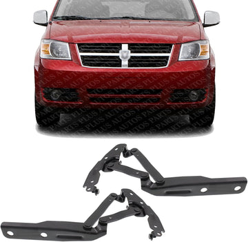 Set of 2 Front Hood Hinge Steel Right Passenger & Left Driver Side Direct Replacement Compatible with 2008-2020 Dodge Grand Caravan / 2008-2016 Chrysler Town & Country CH1236121