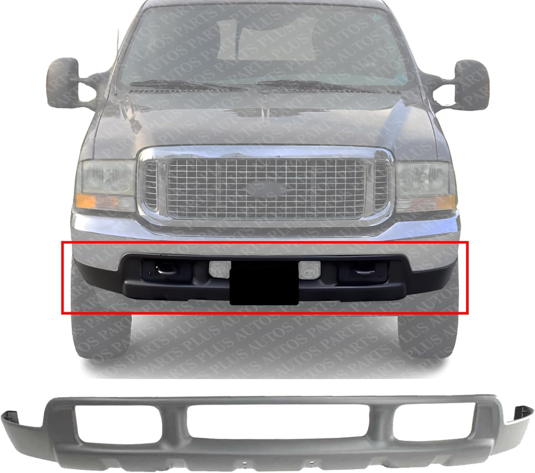 AUTOS PARTS PLUS Front Bumper Upper Valance Panel Textured Direct Replacement Compatible With 1999-2004 Ford F-250 F-350 F-450 F-550 Super Duty / 2000-2004 Excursion FO1095176 1C3Z17626AAC