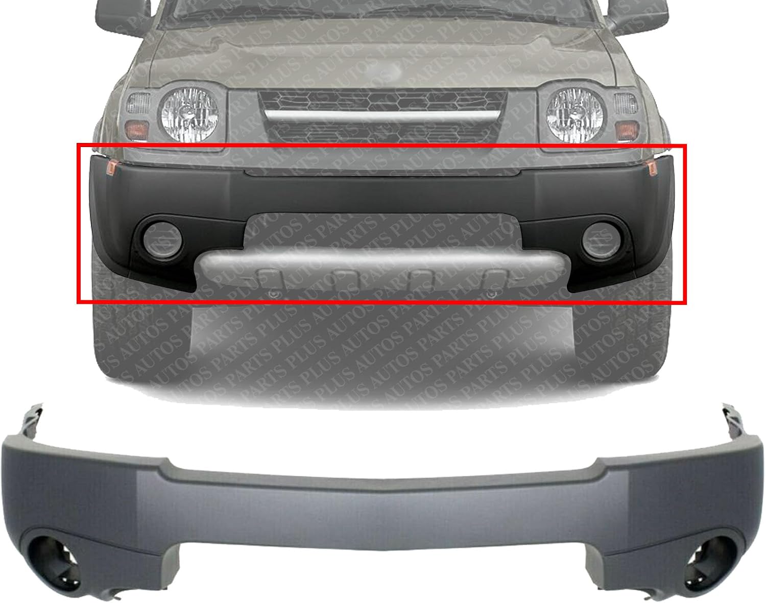 Front Bumper Cover Textured Direct Replacement Compatible With 2002-2004 Nissan Xterra NI1000195 F20227Z840