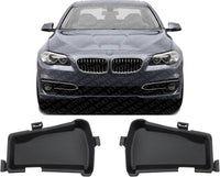 Set Of 2 Front Fog Light Inner Molding Plastic Left Driver & Right Passenger Side Direct Replacement Compatible With 2014-2016 BMW 5-Series BM1038140 BM1039140
