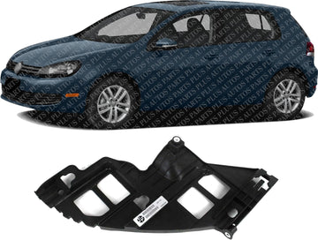 Front Bumper Cover Inner Bracket Left Driver Side Direct Replacement Compatible With 2010-2014 Volkswagen Jetta/Golf/GTI VW1042102 5K0807227A