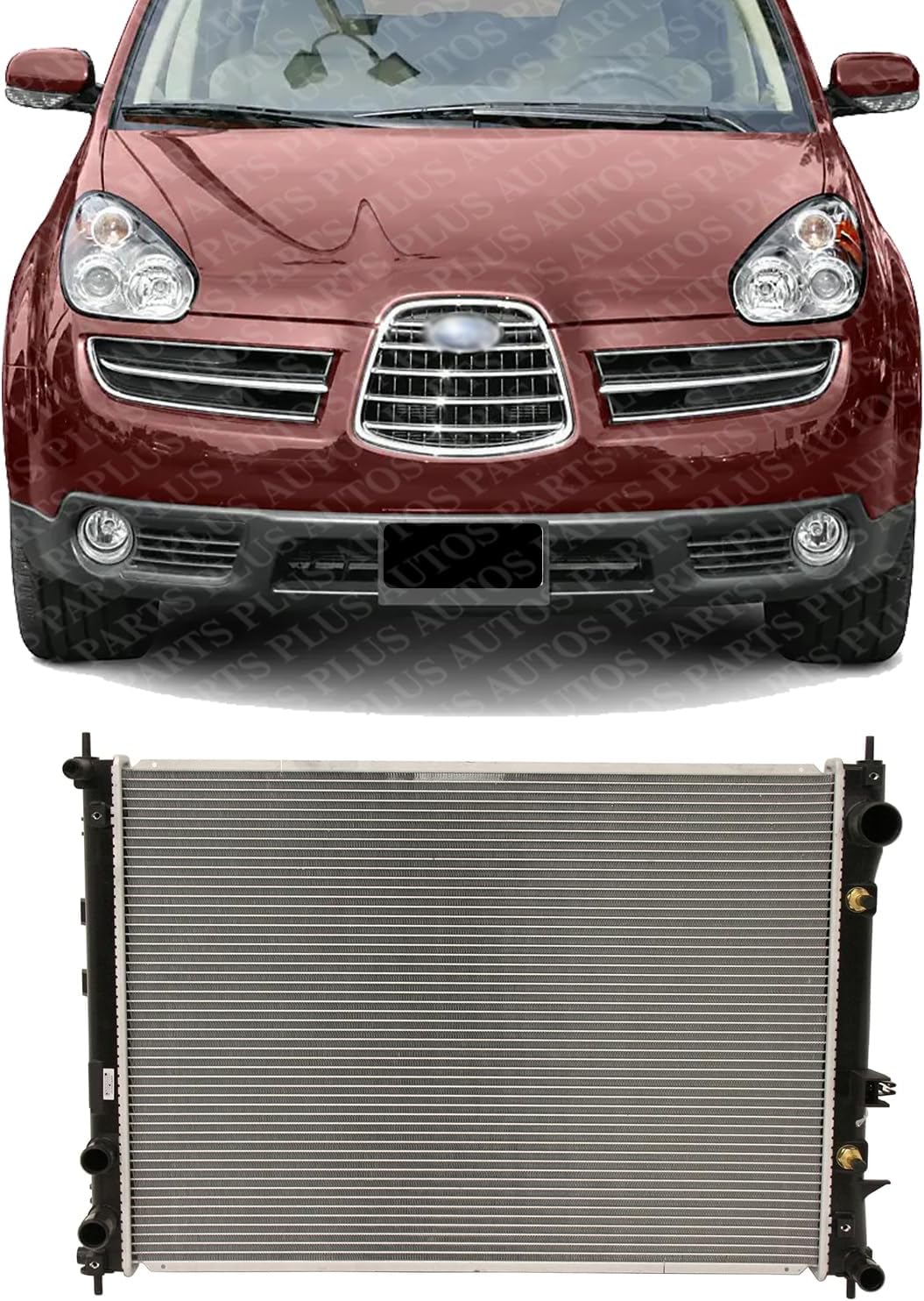 Front Radiator Aluminum Core Direct Replacement Compatible With 2006-2007 Subaru B9 Tribeca SU3010152 45111XA00A