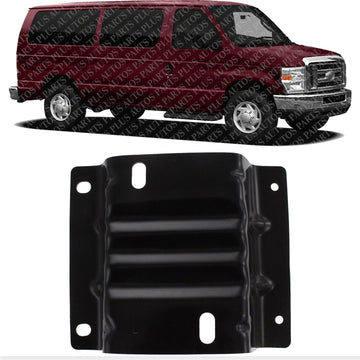 Front Bumper Mounting Plate Bracket Steel Right Passenger Side Direct Replacement Compatible with 2008-2014 Ford Econoline Van FO1067176 8C2Z17B883A