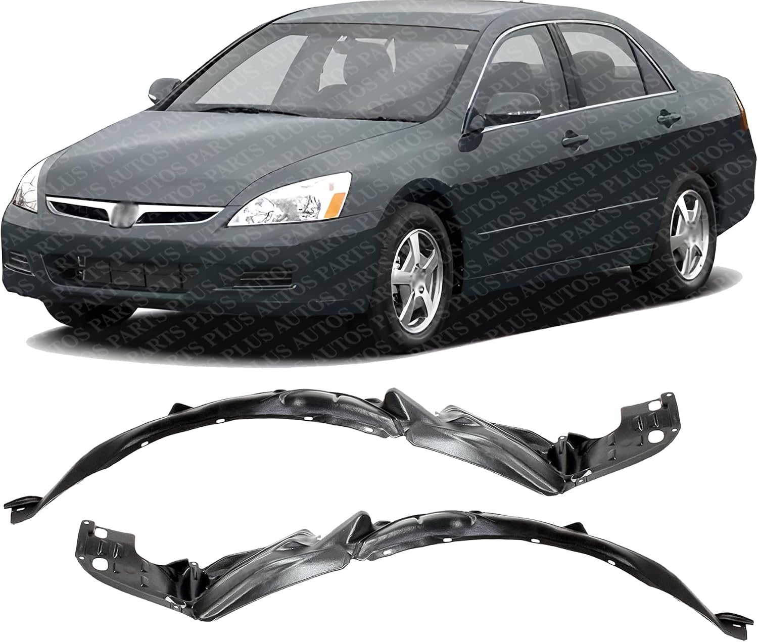 Set Of 2 Front Fender Liner Right Passenger & Left Driver Side Direct Replacement Compatible With 1998-2002 Honda Accord HO1249106 HO1248106 74101S84A00 74151S84A00