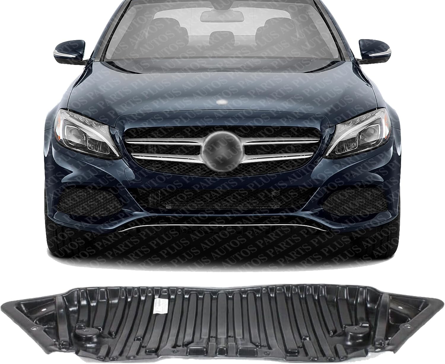 Front Engine Splash Shield Under Cover Direct Replacement Compatible with 2008-2015 Mercedes Benz C-Class MB1228121 2045200723