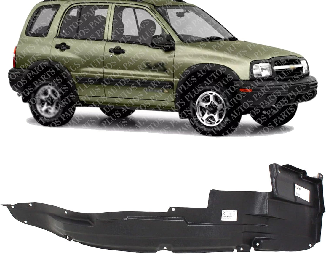 Front Fender Liner Right Passenger Side Direct Replacement Compatible With 1999-2004 Chevrolet Tracker GM1249161 30021208