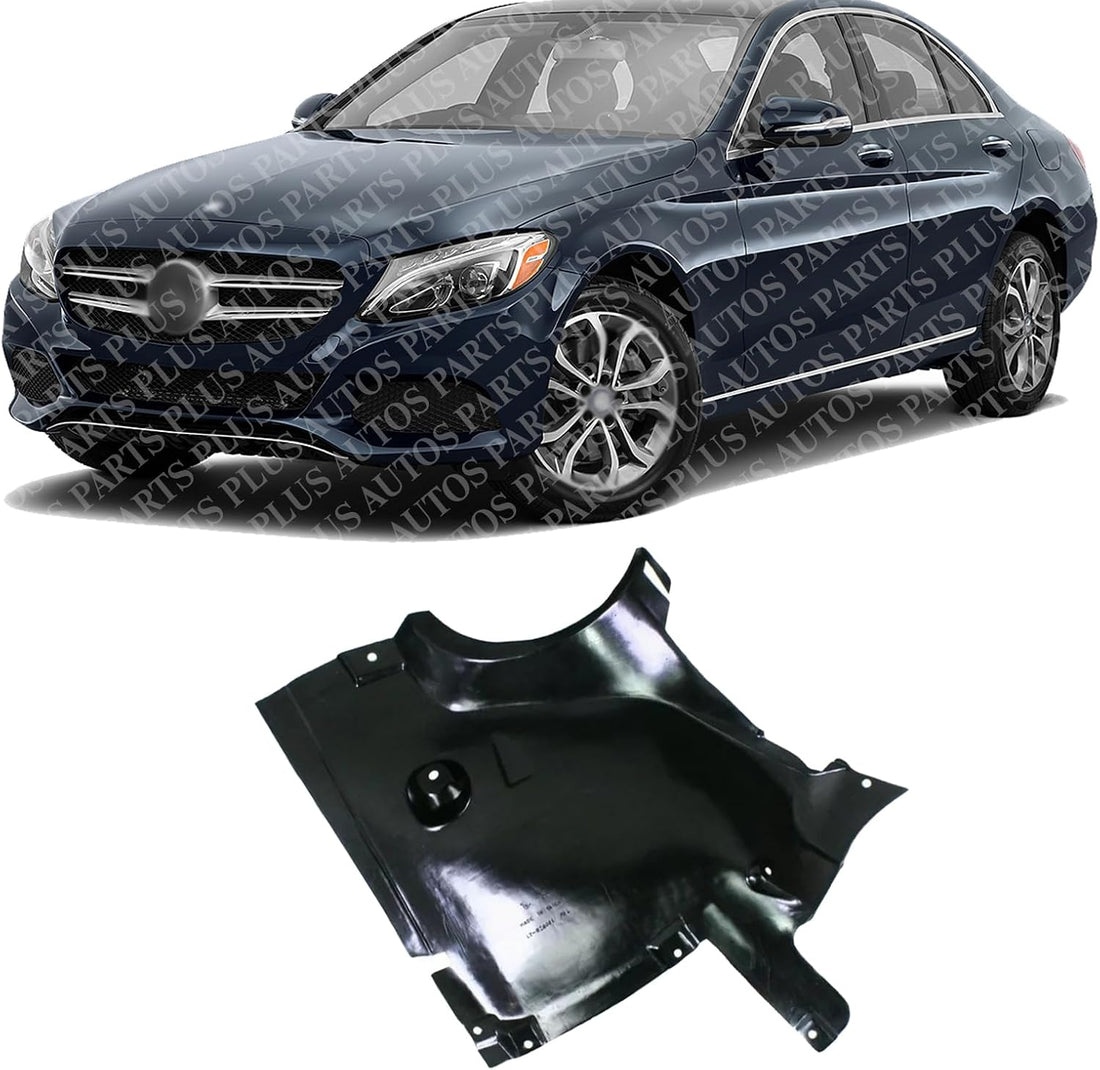 Front Upper Section Fender Liner Left Driver Side Direct Replacement Compatible With 2003-2009 Mercedes Benz CLK-Class MB1248137 2098840522
