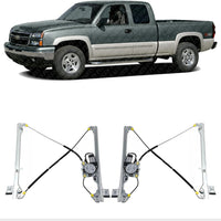 Set of 2 Front Power Window Regulator Left Driver & Right Passenger Direct Replacement Compatible with 1999-2007 Chevrolet Silverado/GMC Sierra 1500 2500HD 3500 GM1351110 GM1350110