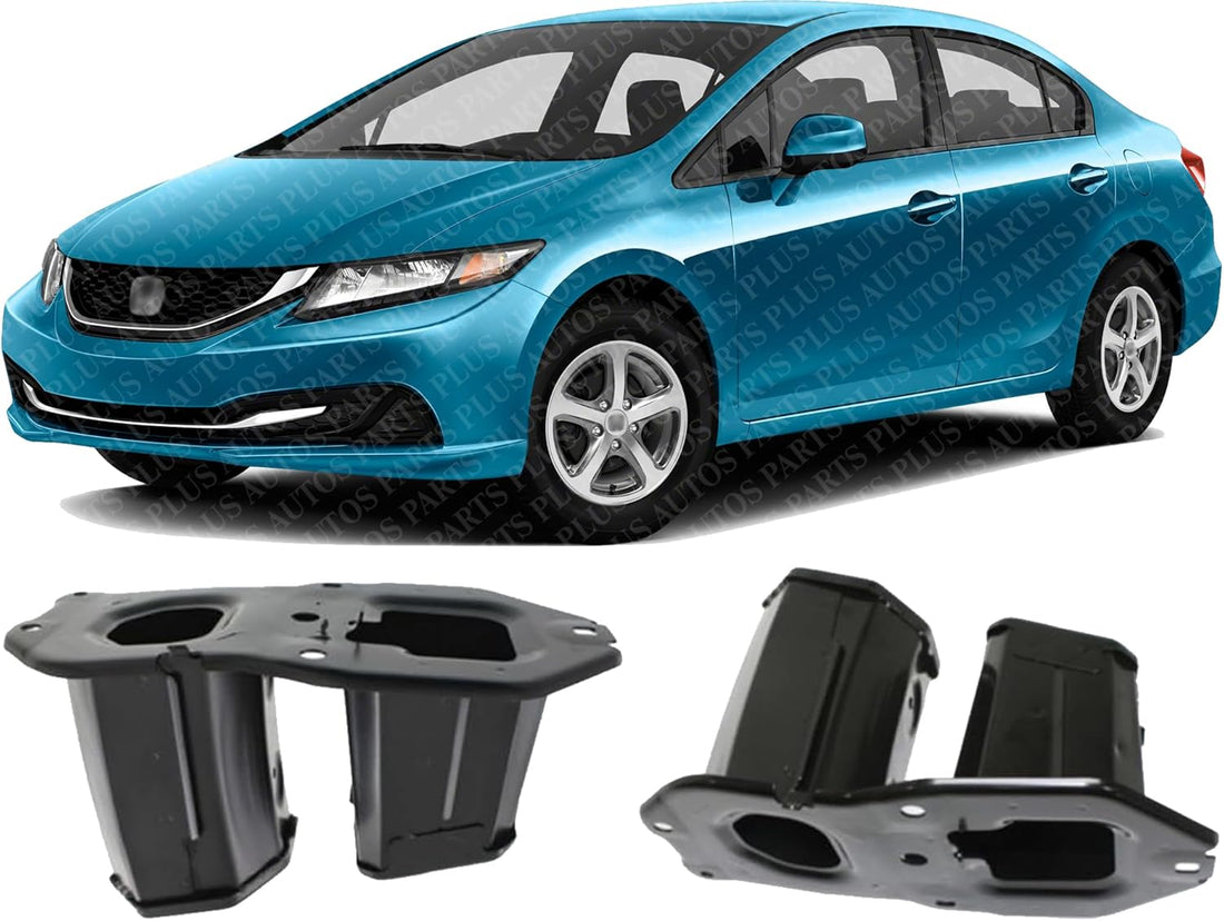 Front Bumper Extension Bracket Steel Left Driver & Right Passenger Side Direct Replacement Compatible With 2013-2015 Honda Civic HO1067117 HO1066117 71150TR3A00ZZ 71160TR3A00ZZ