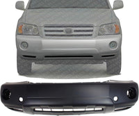 Front Bumper Cover With Fog Light Holes Primed Plastic Direct Replacement Compatible With 2004-2007 Toyota Highlander TO1000278 5211948917