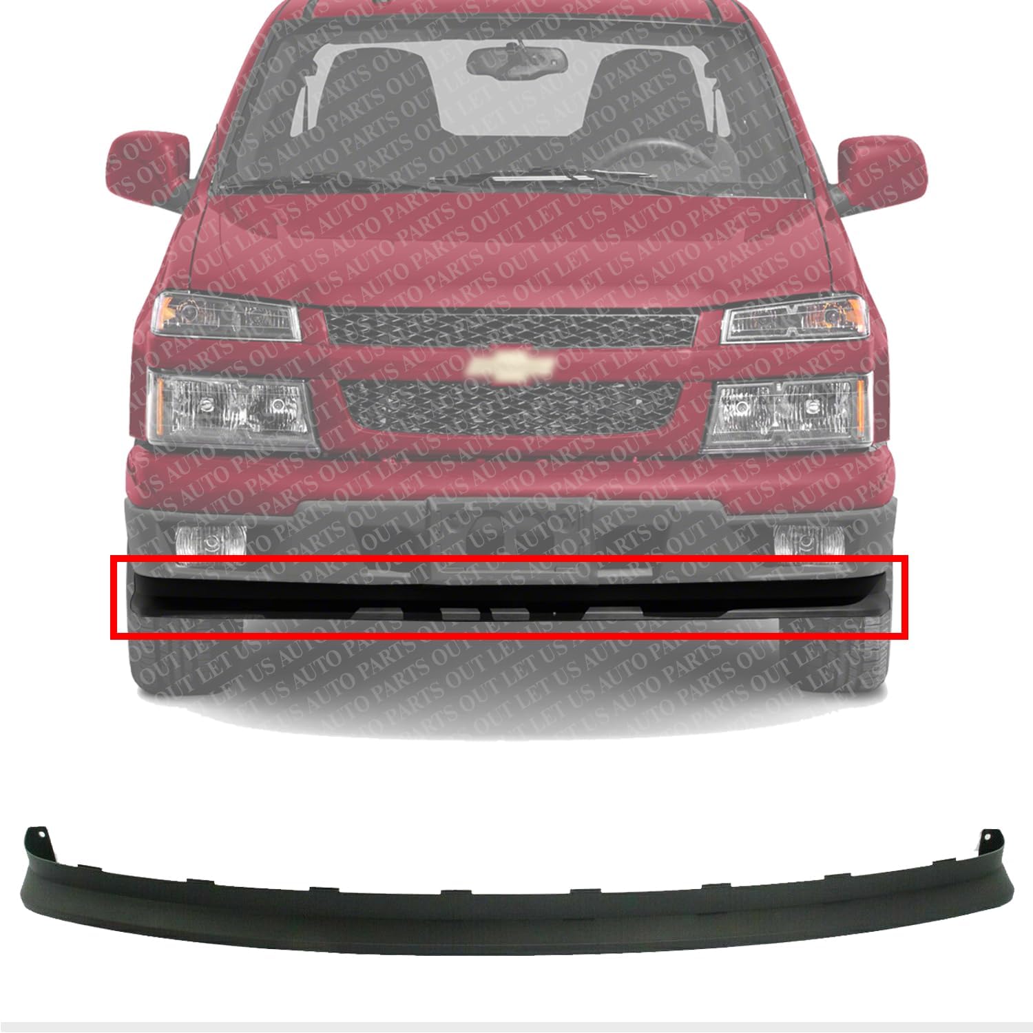 AUTOS PARTS PLUS Front Bumper Lower Valance Extension Textured Direct Replacement Compatible With 2004-2012 Chevrolet Colorado GM1092183 15888037