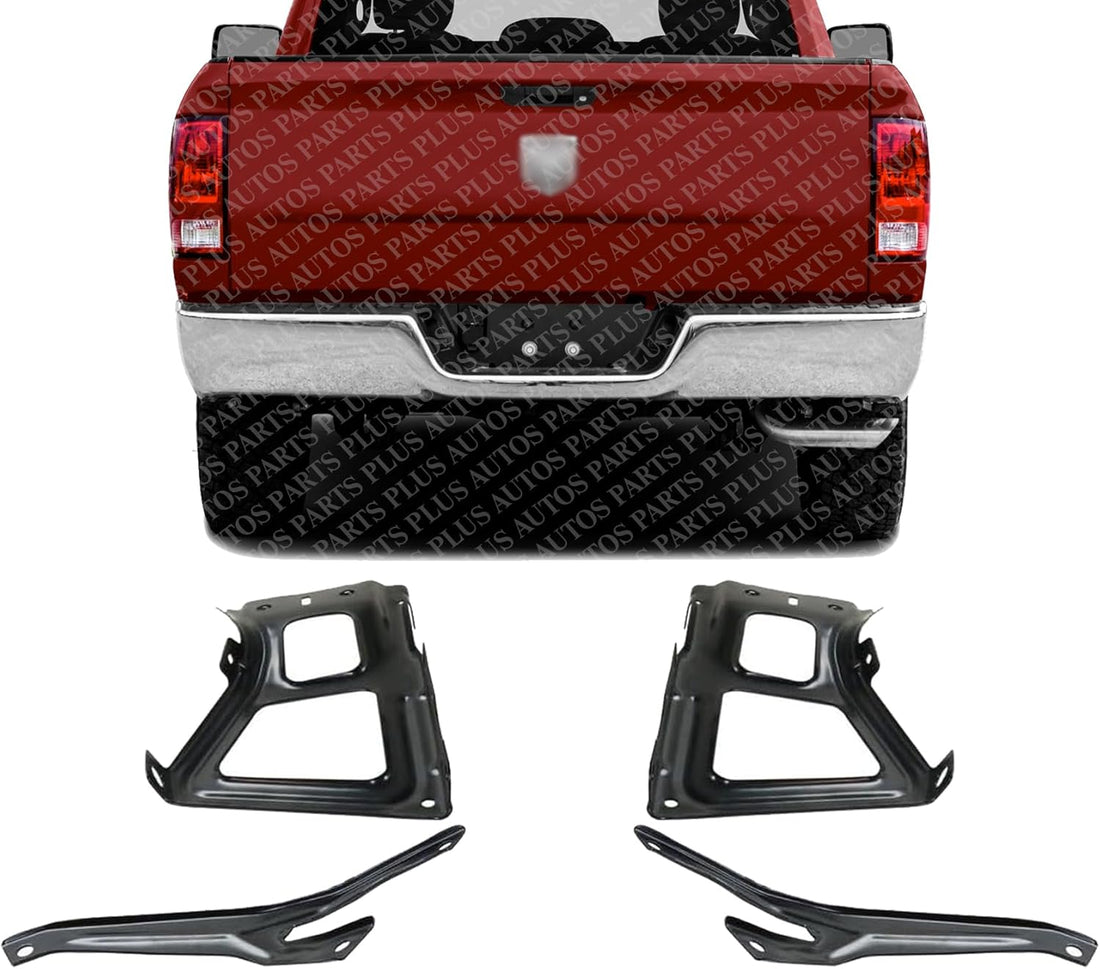 Set Of 4 Rear Bumper Mounting Bracket Left Driver & Right Passenger Side Direct Replacement Compatible With 2009-2018 Dodge Ram 1500 CH1165104 68049744AA